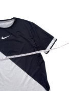 NIKECOURT DRI FIT T SHIRT SPORTSWEAR BLACK WHITE MENS PRE OWNED L