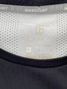 NIKECOURT DRI FIT T SHIRT SPORTSWEAR BLACK WHITE MENS PRE OWNED L