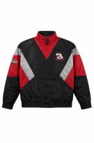NO FEAR RACING JACKET RETRO BLACK RED MENS PRE OWNED
