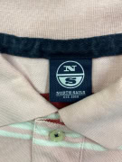 NORTH SAILS POLO SHIRT STRIPED PINK-BURGUNDY MEN'S L