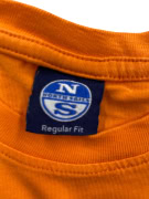 NORTH SAILS T-SHIRT REGULAR FIT LOGO ORANGE MENS M