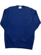 OLD NAVY Πλεκτή Μπλούζα Cable Knit Λογότυπο Ετικέτα Μπλε Ανδρικό L