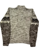 OLD NAVY ΠΛΕΚΤΟ ΠΟΥΛΟΒΕΡ FAIR ISLE ΜΠΕΖ ΚΑΦΕ ΑΝΤΡΙΚΟ PRE OWNED M