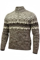 OLD NAVY ΠΛΕΚΤΟ ΠΟΥΛΟΒΕΡ FAIR ISLE ΜΠΕΖ ΚΑΦΕ ΑΝΤΡΙΚΟ PRE OWNED M