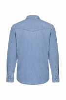 OLD NAVY CAMICIA DENIM CASUAL WASHED BLU UOMO PRE OWNED L