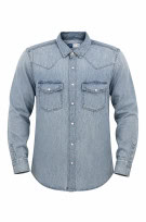 OLD NAVY CAMICIA DENIM CASUAL WASHED BLU UOMO PRE OWNED L