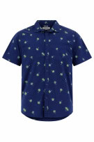 OLD NAVY CAMICIA PALM PRINT BLU UOMO PRE OWNED L