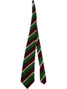 OLIVER TIE CLASSIC STRIPED BURGUNDY GREEN MENS PRE OWNED