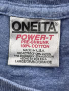 ONETITA GRAPHIC TEE VINTAGE WASHED BLUE UNISEX PRE OWNED L