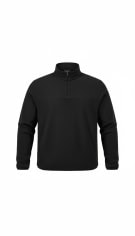 ONLY & SONS FLEECE HALF-ZIP SWEATSHIRT CASUAL BLACK MEN'S 4XL