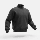 Only & Sons Polo Half-Zip Sweatshirt CASUAL Black Men’s M