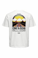 ONLY & SONS T SHIRT GRAPHIC BIANCO UOMO PRE OWNED XL