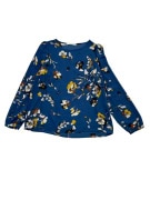 Operà Fashion Blusa da donna con stampa floreale blu da donna M