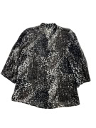 OVS Business Women's Sheer Animal Print Blouse Brown IT L-XL
