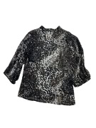OVS Business Women's Sheer Animal Print Blouse Brown IT L-XL