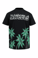 PALM ANGELS GRAPHIC TEE STREETWEAR BLACK MEN PRE OWNED M