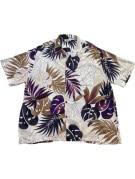 PARADISE BAY SHIRT FLORAL WHITE PURPLE MEN PRE OWNED XL