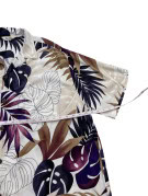 PARADISE BAY SHIRT FLORAL WHITE PURPLE MEN PRE OWNED XL