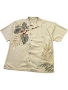 PARADISE SHORES HAWAIIAN SHIRT TROPICAL NATURAL MENS PRE OWNED XXL