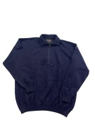 PAUL & SHARK ΠΛΕΚΤΗ ΜΠΛΟΥΖΑ ΜΕ ΦΕΡΜΟΥΑΡ 1/4 ΣΚΟΥΡΟ ΜΠΛΕ UNISEX XXL
