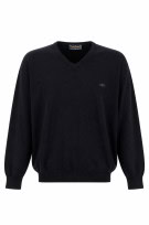 IL GRANCHO VINTAGE ΠΟΥΛΟΒΕΡ V NECK MINIMAL ΜΑΥΡΟ ΑΝΤΡΙΚΟ PRE OWNED L