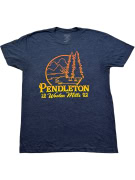 PENDLETON T-SHIRT SPELLOUT LOGO ΜΠΛΕ UNISEX M