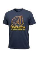 PENDLETON T-SHIRT SPELLOUT LOGO ΜΠΛΕ UNISEX M