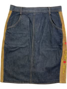 PENNYBLACK JEANS ΦΟΥΣΤΑ 90s DENIM ME EMBROIDERED DETAILS ΜΠΛΕ ΓΥΝΑΙΚΕΙΑ M