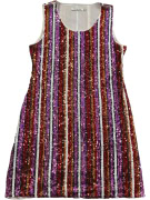 PHI PHI STAR SEQUINED DRESS MULTICOLOR WOMEN'S L/XL