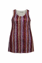 PHI PHI STAR SEQUINED DRESS MULTICOLOR WOMEN'S L/XL