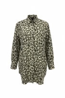 PIAZZA ITALIA Camicia animalier leopardata beige/nero da donna M