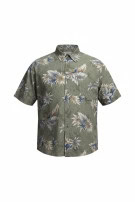 PIERRE CARDIN ΚΟΝΤΟΜΑΝΙΚΟ ΠΟΥΚΑΜΙΣΟ RETRO FLORAL OLIVE ΑΝΤΡΙΚΟ PRE OWNED L
