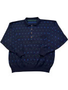 PIERRE CARDIN ΠΛΕΚΤΟ ΠΟΛΟ VINTAGE NAVY ΑΝΤΡΙΚΟ PRE OWNED L