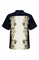 PIERRE CARDIN HAWAIIAN SHIRT NAVY AND CREAM MENS PRE OWNED XL