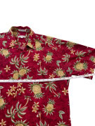 PIERRE CARDIN CAMICIA HAWAIIAN RETRO ROSSO UOMO PRE OWNED L