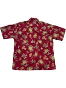 PIERRE CARDIN CAMICIA HAWAIIAN RETRO ROSSO UOMO PRE OWNED L