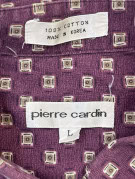 PIERRE CARDIN LONG SLEEVE SHIRT CLASSIC PURPLE MENS PRE OWNED L