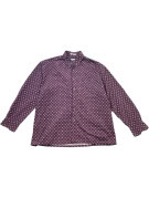PIERRE CARDIN LONG SLEEVE SHIRT CLASSIC PURPLE MENS PRE OWNED L