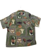 PIERRE CARDIN SHIRT VINTAGE GRAPHIC GREEN MEN PRE OWNED XL