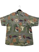 PIERRE CARDIN SHIRT VINTAGE GRAPHIC GREEN MEN PRE OWNED XL