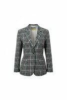 PIERRE CARDIN BLAZER CLASSICO VERDE A QUADRI DONNA PRE OWNED L