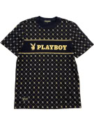 PLAYBOY T-SHIRT BIG LOGO MONOGRAM ΜΑΥΡΟ UNISEX L