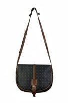 POLLINI ΤΣΑΝΤΑ ΩΜΟΥ / CROSSBODY ALL OVER LOGO ΚΑΦΕ