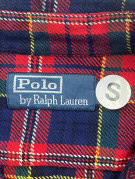 POLO BY RALPH LAUREN FLANNEL SHIRT CLASSIC RED PLAID MENS PRE OWNED S