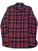 POLO BY RALPH LAUREN FLANNEL SHIRT CLASSIC RED PLAID MENS PRE OWNED S