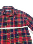 POLO BY RALPH LAUREN FLANNEL SHIRT CLASSIC RED PLAID MENS PRE OWNED S