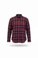 POLO BY RALPH LAUREN FLANNEL SHIRT CLASSIC RED PLAID MENS PRE OWNED S