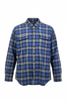 POLO BY RALPH LAUREN FLANNEL SHIRT WORKWEAR BLUE GREY MENS PRE OWNED XL