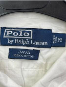 POLO BY RALPH LAUREN ΚΟΝΤΟΜΑΝΙΚΟ ΠΟΥΚΑΜΙΣΟ ΚΕΝΤΗΜΕΝΟ ΛΕΥΚΟ ΑΝΤΡΙΚΟ PRE OWNED M