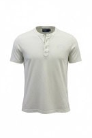 POLO BY RALPH LAUREN T SHIRT HENLEY MINIMAL OFF WHITE UOMO PRE OWNED M